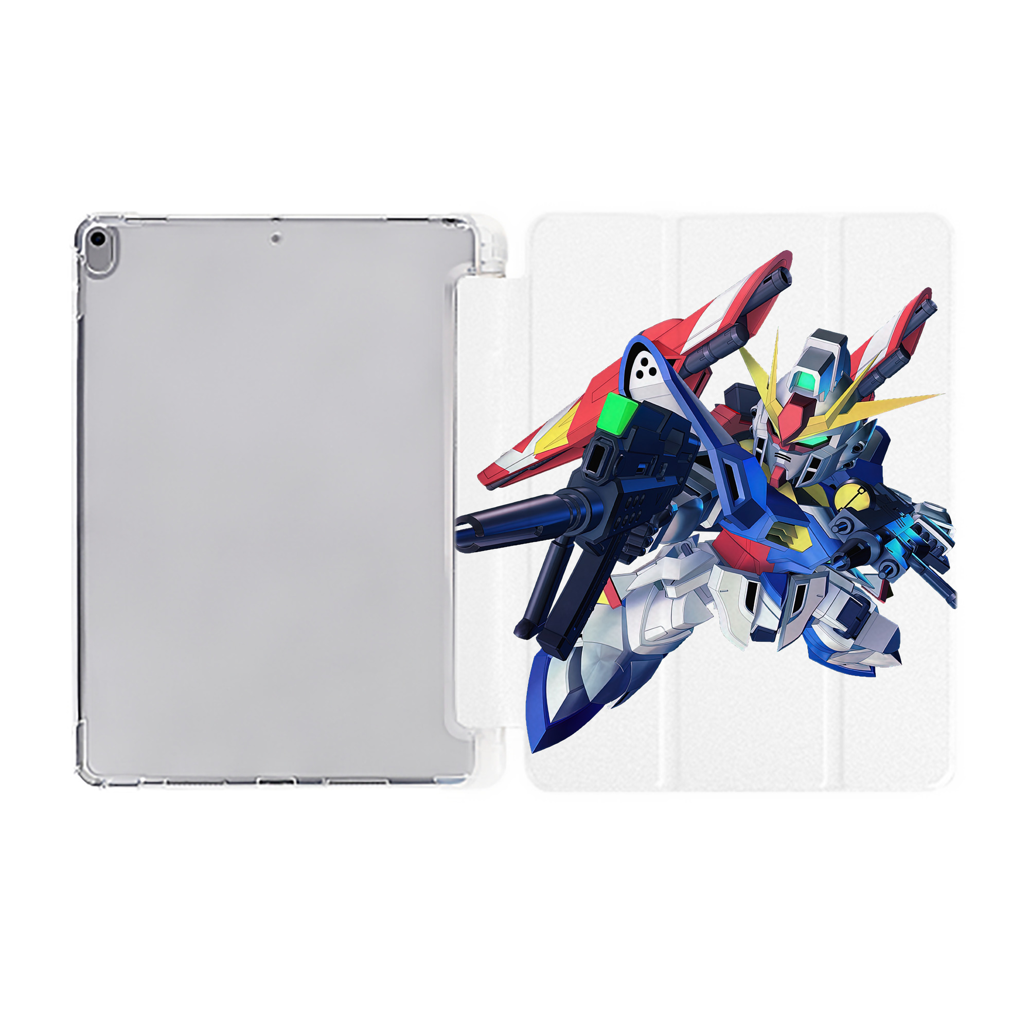 （画像用） 機動戦士ガンダム Mobile Suit Gundam IPad ケース ペン収納付き 三つ折りスタンド PUレザー×シリコン 対応機種9.5/10.5/10.9インチ